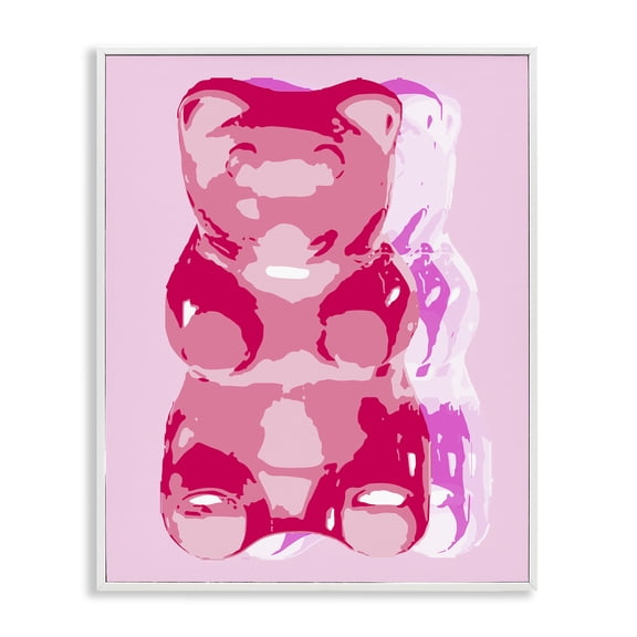 Stupell Industries Contemporary Modern Gummy Bear White Framed Giclee Art, 11 x 14, by Lil' Rue