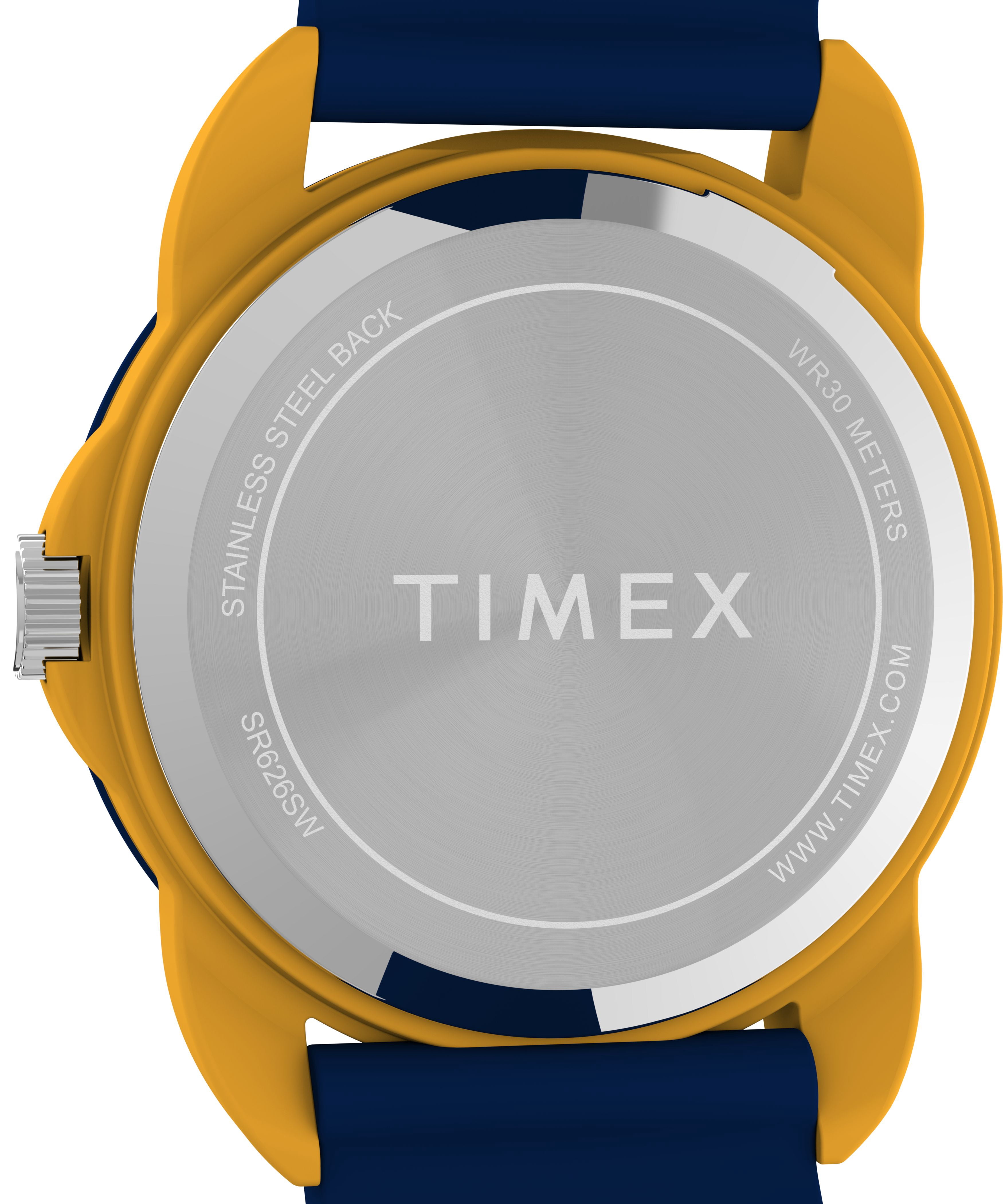 Timex Kids Analog 30mm Watch - Blue Strap White Dial Yellow Case