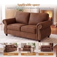 thumbnail image 6 of Poshby Living Room Furniture Set of 3 with Accent Chairs(2pcs), 3 Seater Couch(1pc), Fabric Material for Living Room, Rust, 6 of 11
