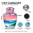 thumbnail image 2 of SABURIAL Mountains Urn - Burial Urns For Men & Women Ash - Handcrafted Cremation Urn For Human Ashes - Perfect Mini Burial Urns For Mom Ash - Combo - 10 Inch Large & 3 Inch Small, 2 of 7