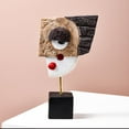 thumbnail image 2 of EIMELI Handcrafted Statues Resin Abstract Sculpture for Home Decor Modern，Human Face Ornament Creative Craft Desktop Decor Figurine Sculpture, 2 of 10