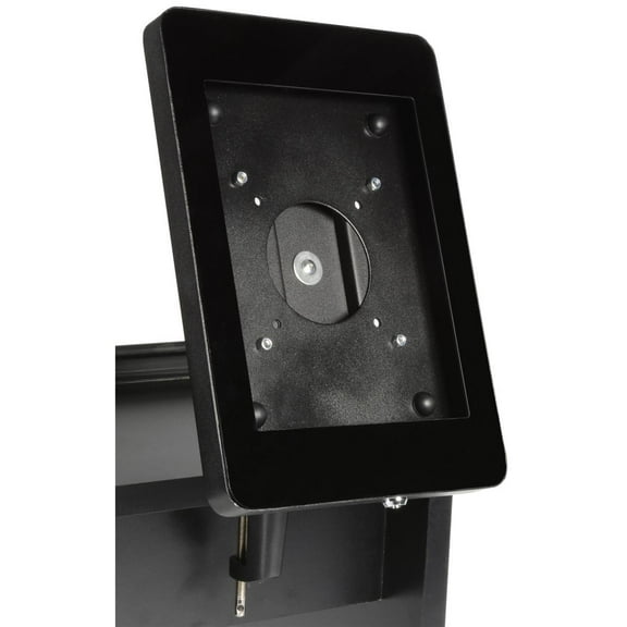 iPad Kiosk Enclosure, Countertop, Includes Clamp, Rotating and Tilting Bracket, Fits iPad 2-4 and Air (Black Steel) (IPDCAUH8BK)