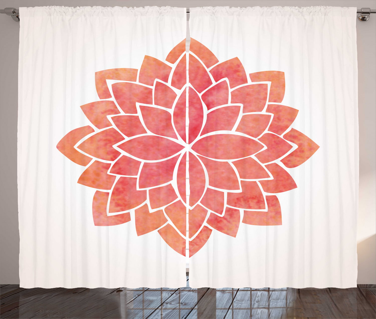Elegant Lotus Blooms 3D Blockout Photo Curtain Print Curtains Fabric Kids Window 