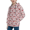 thumbnail image 2 of Lsque Ladybugs 2 Patten Youth Hoodie Sweatshirt Pullover with Kangaroo Pocket Boys and Girls Hoodie Warm Hoodie for Kids-Small, 2 of 6