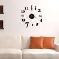 thumbnail image 2 of Reloj de pared DIY Reloj de pared con espejo sin marco Pegatinas de pared mudas grandes para decorac Tomshoo  Negro, 2 of 7
