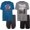 Set H, variant on Boys Youth Big Kids Athletic Active Performance Sports 4 Piece Graphic T-Shirt Top and Basketball Short Set