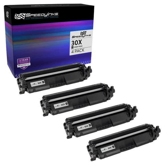 SPEEDYINKS Compatible Replacements for HP 30X 30A CF230X CF230A Toner Cartridge High Yield (Black 4-Pack) for HP Laserjet Pro: M203d, M203dn, M203dw, MFP M227d, MFP M227fdn, MFP M227fdw, MFP M227sdn