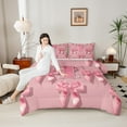 thumbnail image 4 of Castle Fairy Monogram T Kawaii Ribbon Bow 3-Piece Comforter Set, Queen Size, 4 of 8