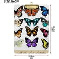 thumbnail image 3 of FMSHPON Coloured Butterflies Clipboard Hardboard Wood Nursing Clip Board and Pull for Standard A4 Letter 13x9 inches, 3 of 7