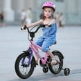 thumbnail image 2 of OLAKIDS Kids Bike, 12 14 16 18 Inch Toddlers Bike with Training Wheels Adjustable Seat and Handlebar, Handbrake and Coaster Brake, Children's Bicycle for Girls Boys, 2 of 9