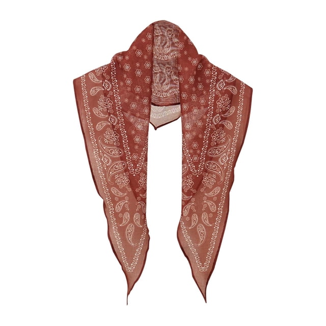 Aocisk Classic Italian Bandana Versatile Headband Scarf Paisley Pattern Accessory for Every Occasion Brick Red One Size