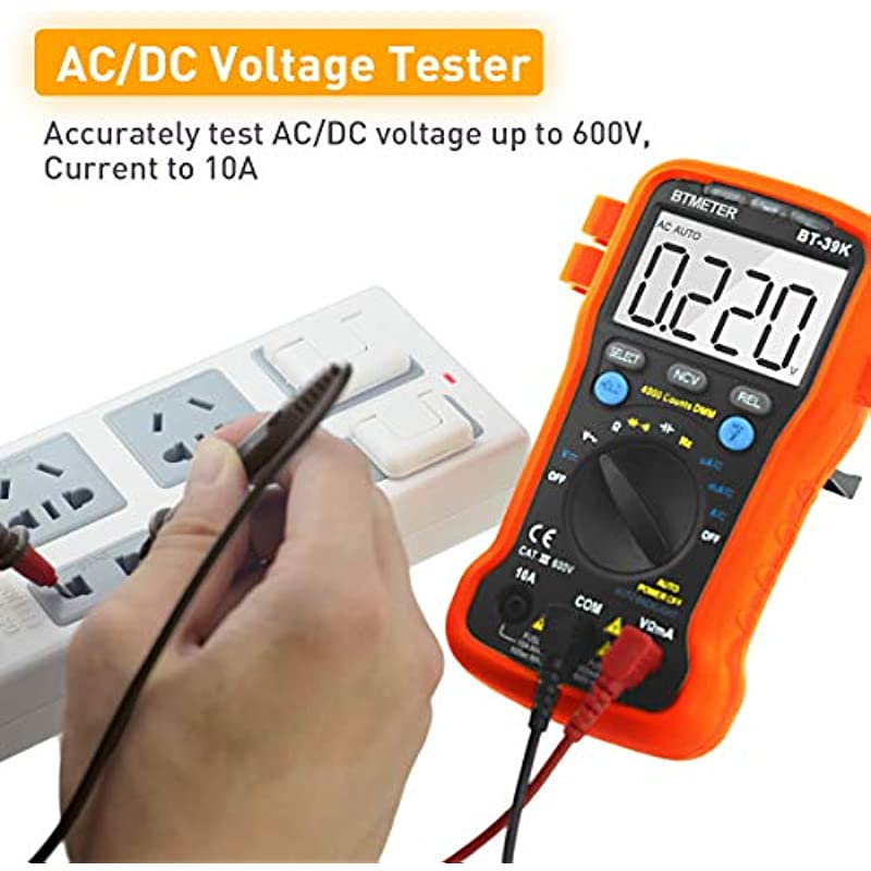 Werle BT39K DVOM Multimeter with Case, 4000 Count Volt Ohm Amp Meter Autoranging DMM for AC/DC