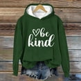 thumbnail image 4 of Sweatshirts Hoodies for Women Long Sleeve Crew Neck Winter Fall Kindness Shirts Graphic Kind Tee Kindness Heart Letter Graphic Positive Pullover Casual Tops, 4 of 5