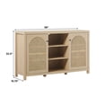 thumbnail image 2 of Walker Edison 2-Door Modern Rattan & Wood Sideboard in Coastal Oak, 2 of 16