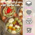 thumbnail image 4 of Clear Plastic Cups with Lids,6 oz-50 Pack Mini Parfait Cups with Dome Lids(No Hole),Disposable Party Dessert Cups for Cold Drinks,Fruit,Cupcake,Ice Cream,Snack,Candy, 4 of 7