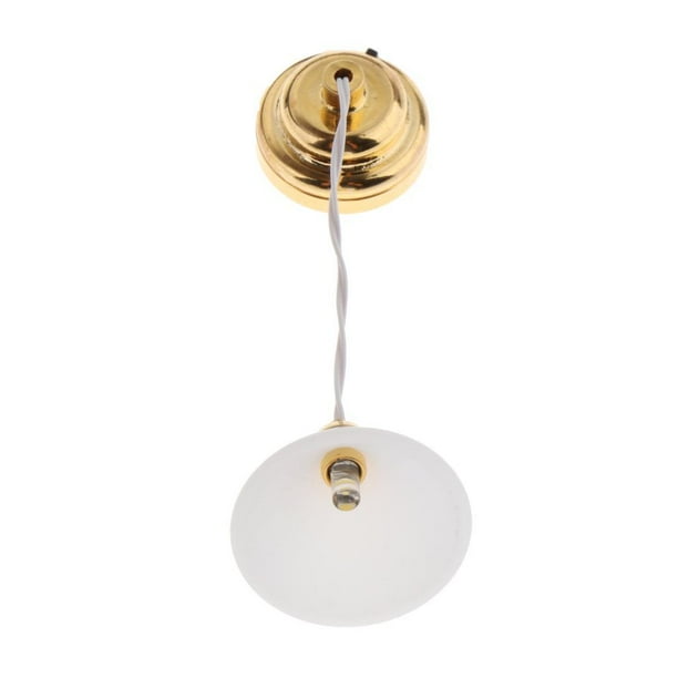 1/12, modelo de lámpara de tejado, luz blanca cálida, muebles en niatura, decoración de habitación, juguetes para Yotijar Lámpara miniatura casa de muñecas