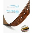 thumbnail image 3 of YOETEY Mens Western Genuine Leather Belt Without Buckle - Cowboy Belt for Casual Jeans, 3 of 9