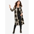thumbnail image 4 of Roaman's Women's Plus Size Plaid Button Front Ultra Tunic, 4 of 6
