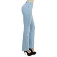 thumbnail image 4 of Fashion2Love Shaping Pull On Butt Lift Push Up Yoga Pants Stretch Indigo Denim Flare Jeans, 4 of 8