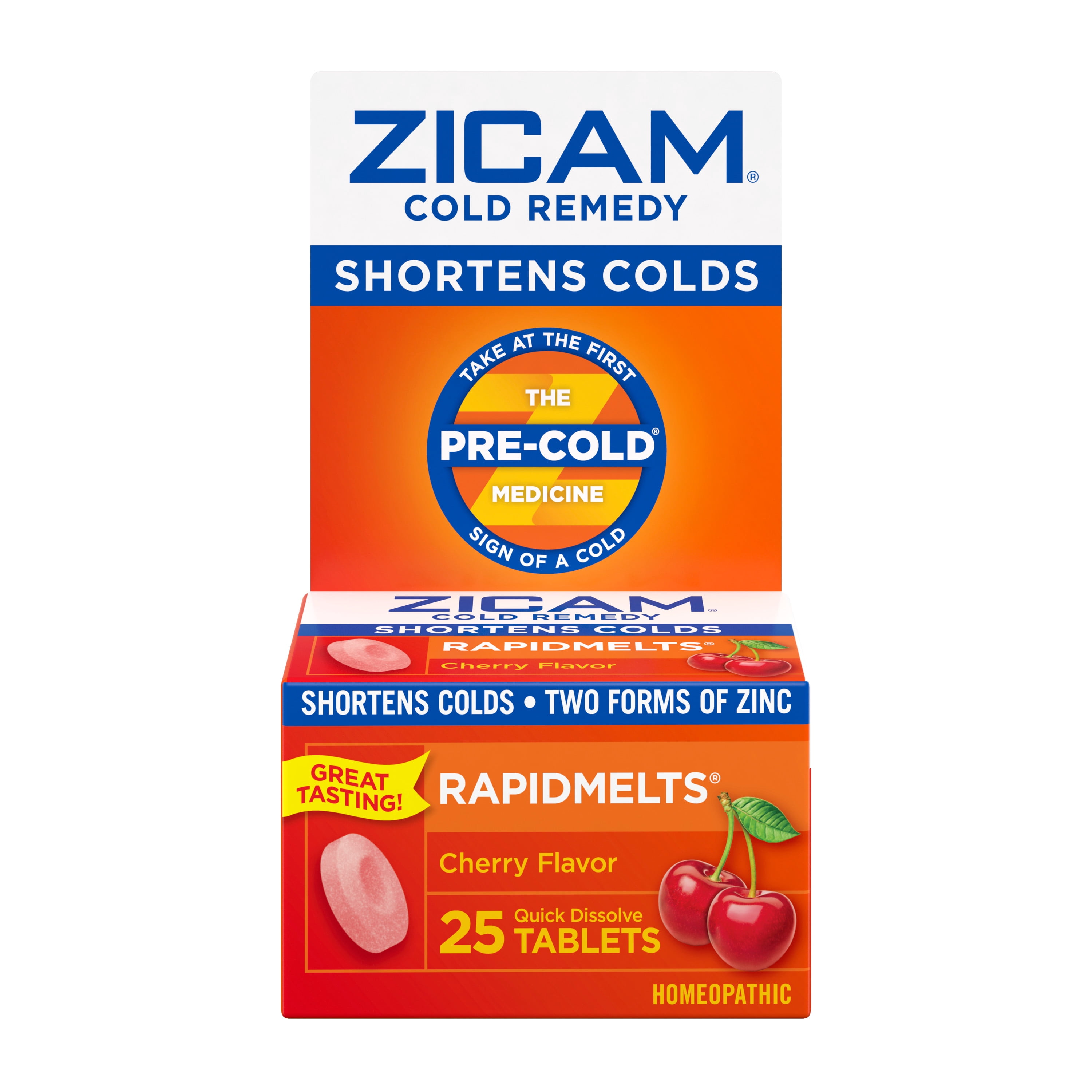Zicam Zinc Cold Remedy RapidMelts Quick Dissolve Tablets Cherry Flavor