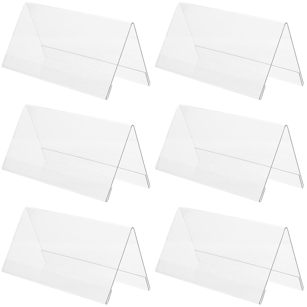 Desk name plate 6pcs Acrylic Display Holders Seating Number Holders Office Name Display Signs