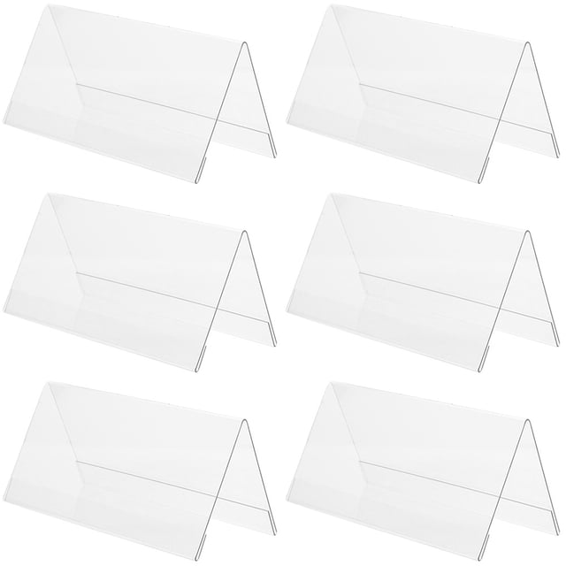 6pcs Acrylic Display Holders Seating Number Holders Office Name Display Signs Conference Supply