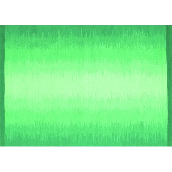 Ahgly Company Indoor Rectangle Abstract Green Contemporary Area Rugs, 8' x 10'