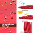 thumbnail image 2 of Costway 11' Patio Cantilever Offset Umbrella 360Degree Rotation Outdoor Tilt W/Base Burgundy, 2 of 8