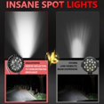 thumbnail image 3 of LED Work Light 6000K 140W 5inch Car Round Work Light Driving Lights IP68 Waterproof Spot Lights for Truck, Motorcycles, SUVs, ATVs, Boats White Light, 3 of 4