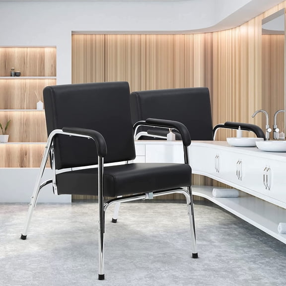 Salon Chair for Hair Stylist Barber Chair Hair Stylist Chair Heavy Duty Modern Fashion Auto Reclining Shampoo Chair Spa Beauty Equipment for Women Men, Black