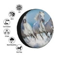 thumbnail image 4 of Honeii Horses Running Through The Water Print Tire Covers, Waterproof Anti-UV Sun Snow Rain Tire Covers for Trailers, RV, Camper, SUV, Truck-, 4 of 6