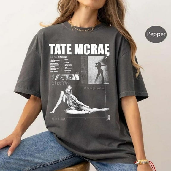 Comfort Colors Vintage Tate McRae Concert Tee, T8 McRae Fan Shirt, Pop Star Merch Gift, Unisex Tour T-Shirt
