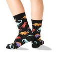 thumbnail image 2 of Hot Sox Kids' Fun Animal Crew Socks-1 Pair Pack-Cool & Cute Gifts for Boys & Girls Large-X-Large Dinosaur (Black), 2 of 4