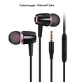 thumbnail image 4 of Sidaley Auricular con cable Auriculares intrauditivos con cancelación de ruido para teléfono móvil con conector de 3,5 mm Cables de audio/vídeo negro + rosa, 4 of 6