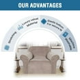 thumbnail image 2 of H.VERSAILTEX 1-Piece Luxury Velvet Armchair Stretch Slipcover, Taupe, 2 of 7