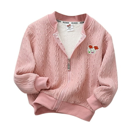 

ZHUASHUM Toddler Kids Children Baby Boys Girls Long Sleeve Cute Cartoon Knitted Thick Sweater Coat Jacket Outer Outfits Clothes