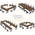 thumbnail image 2 of Finmind Rectangular Conference Table for 6-8 People, 78" Large Wood Seminar Table for Home Office, 2 of 6