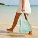 thumbnail image 5 of Mesh Beach Bag Large Capacity Storage Tote Portable Drawstring Net For Wet Clothes Towels Snorkeling Supplies Blue, 5 of 6