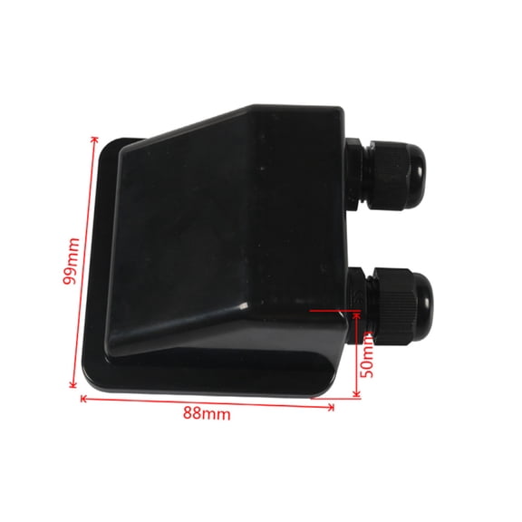 Qiaoxi Solar Cable Entry Gland Housing Mount for Solar Panels of RV, Marine, Boat, Cabin, IP68 Waterproof Dual Cable Entry Housing for 2Awg-12Awg Cable Types