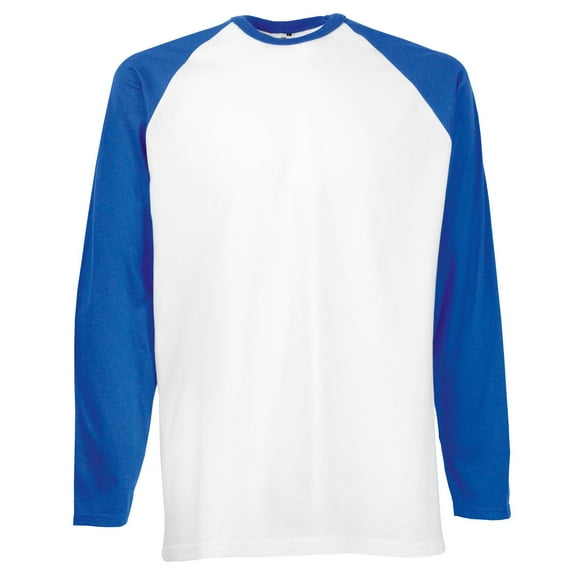 Fruit Of The Loom Mens Long Sleeve Baseball T-Shirt