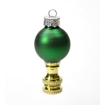 Green glass Christmas Ornament Finial 2.25"h