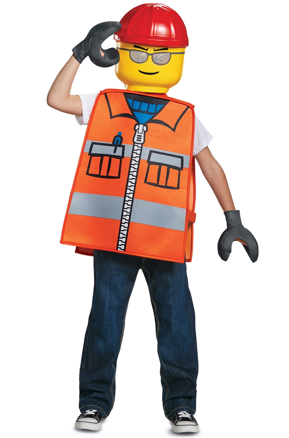 Lego Construction Worker Deluxe Child Costume Large 10-12