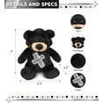 thumbnail image 2 of DolliBu Black Bear Stuffed Animal with Silver Cross Plush- Religious Baby Baptism Gifts for Boys and Girls, Dedication Christening Gifts Plush Prayer Toy Healing Teddy Bear - 9 Inches, 2 of 6