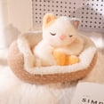 thumbnail image 2 of HuiXinOu Lying Down Plush Animal Figurine, Cute Nesting Pet Doll, Small Stuffed Toy for Home Decor, Desk Shelf Decoration, Gift for All Ages, 2 of 3