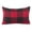 Red, variant on SARO 9025P.BK1320B 13 x 20 in. Rectangle Buffalo Check Plaid Design Cotton Down Filled Throw Pillow  Black