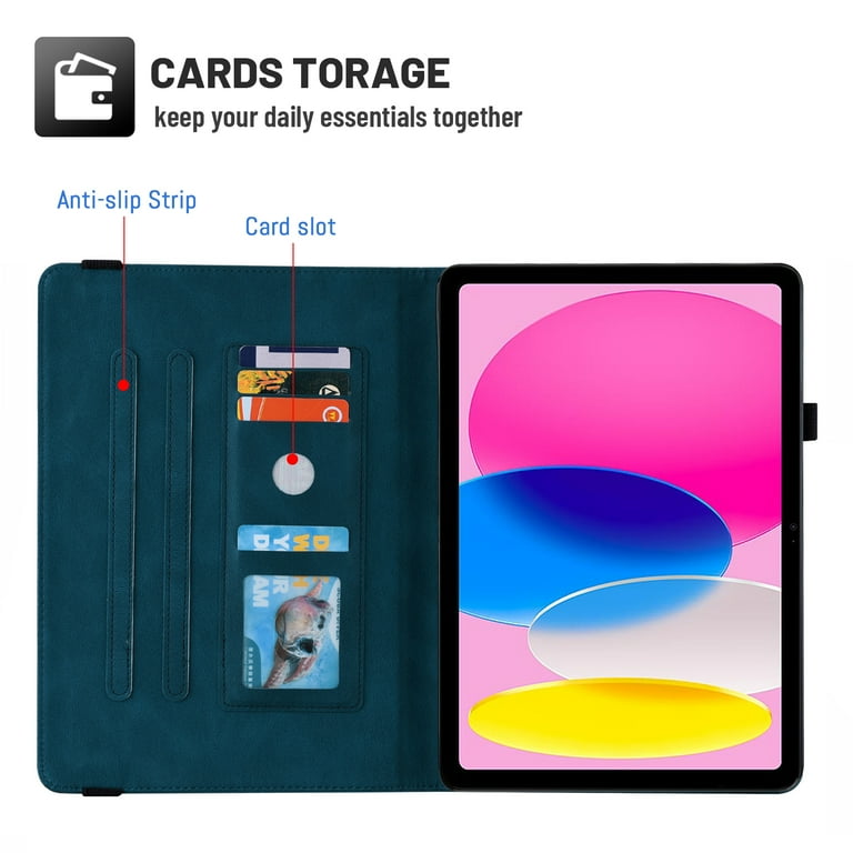 Dteck Smart Folio Case for Apple iPad (10th generation), Embossed