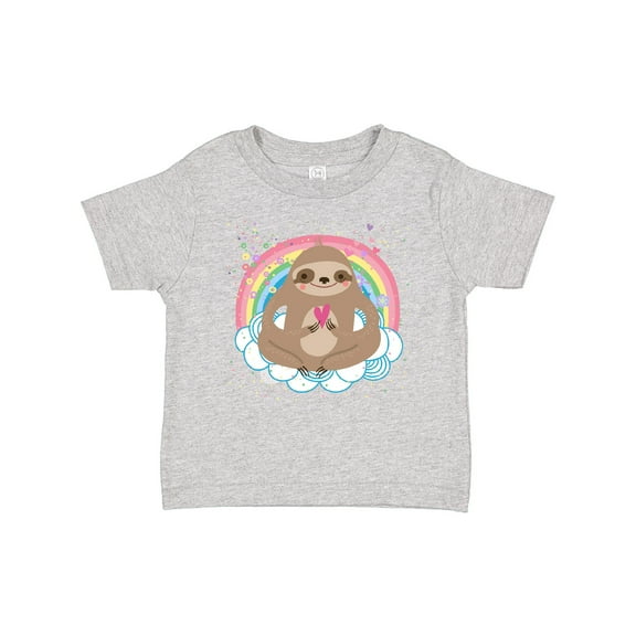 Inktastic Sloth Yoga Rainbow Girls Baby T-Shirt