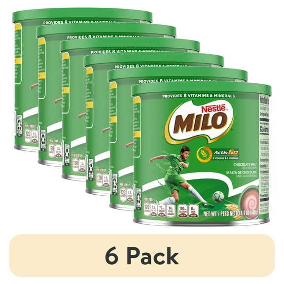 (6 pack) Nestle Milo Active Go Chocolate Malt Powder Drink Mix, 14.1 oz