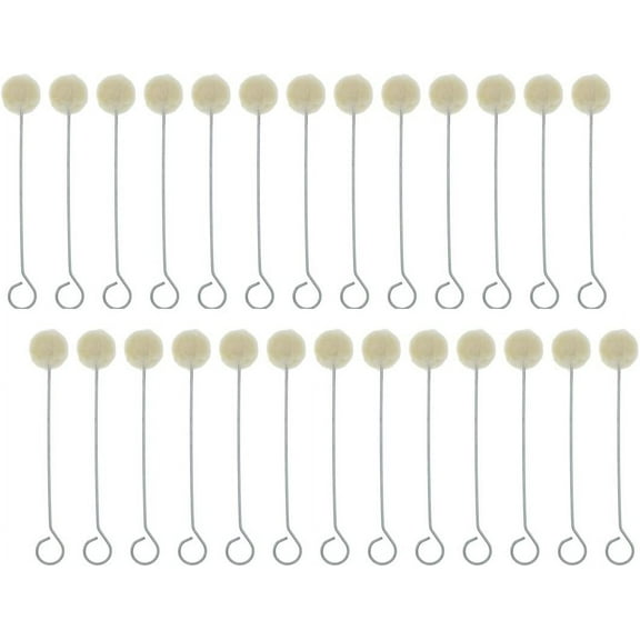 100 Pieces Wool Daubers Ball Brush Leather Dye Tool with Metal Handle for DIY Crafts Projects