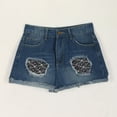 thumbnail image 2 of Taqqpue Denim Shorts for Women Stretchy Ripped Casual High Waisted Jean Shorts Printed Trendy Y2k Jorts Distressed Frayed Raw Hem Short Jeans On Clearance, 2 of 9